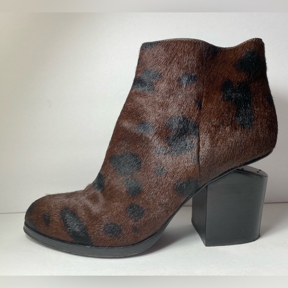 Alexander wang gabi ponyhair ankle boots heels brown 39 8.5 - Picture 2 of 11